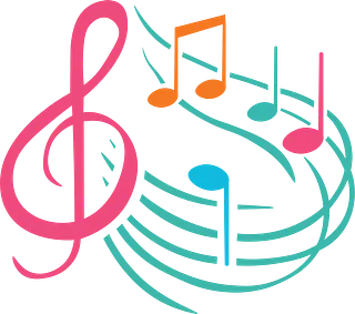 Notenzeile mit Violinschlüssel und Noten